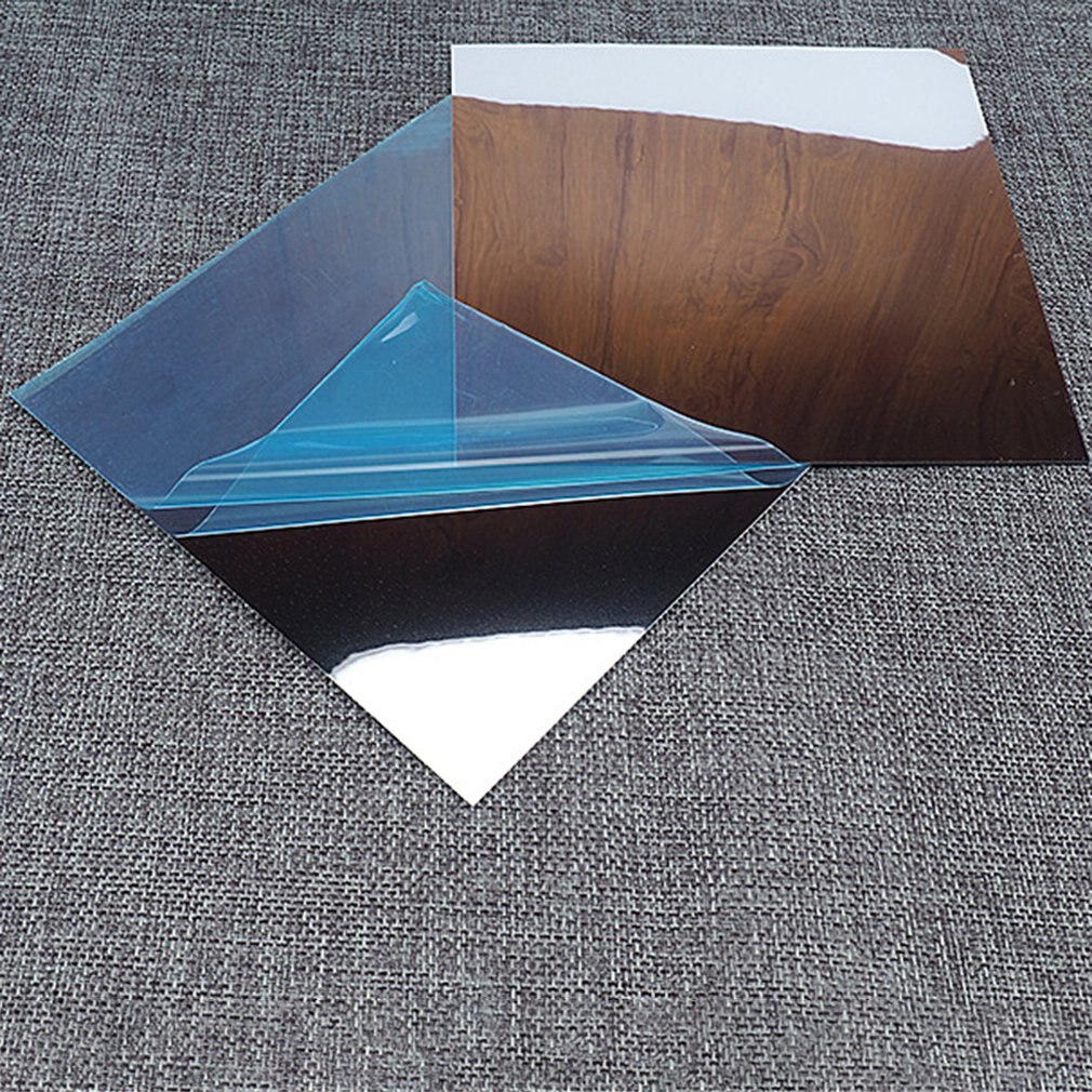 Mirror Wall Stickers Silver Reflective Solar Film Mirror Wall Sticker Rectangle Self Adhesive Room Decor Stick On Art