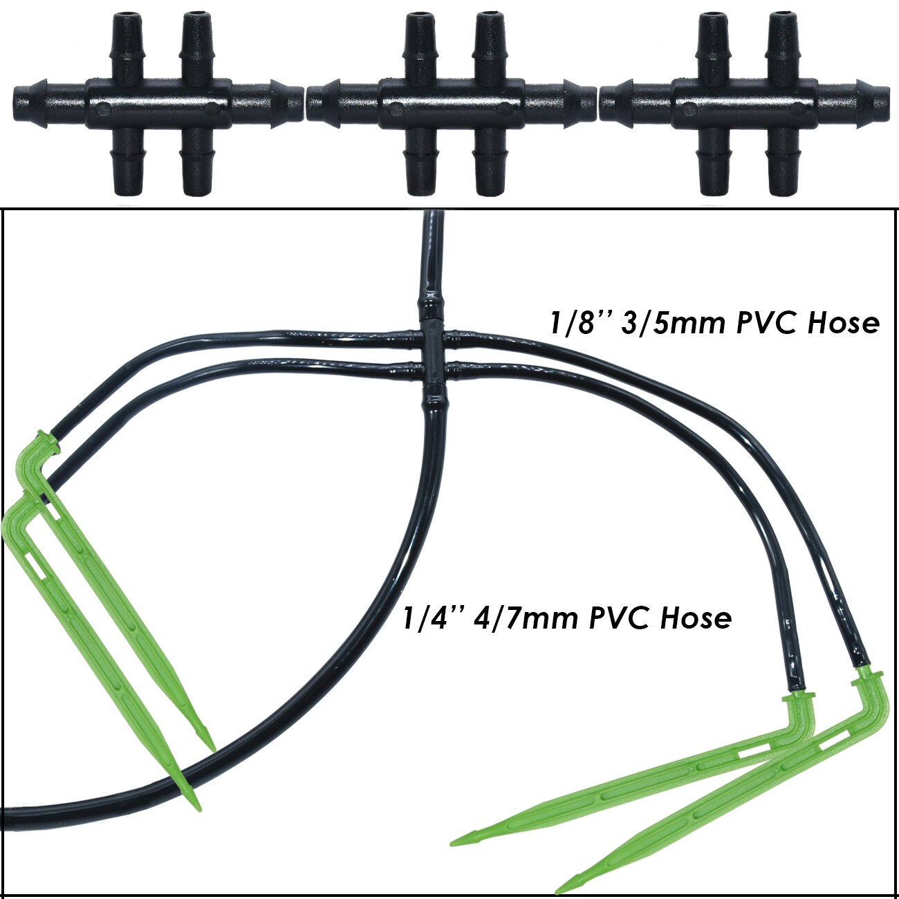 KESLA Garten 4/7 mm bis 3/5 mm Schlauchbewässerungssystem Mikro Tropfen Bewässerung Bausatz Timer Pfeil Emitter Tropfer Bonsai Pflanze Gewächshaus