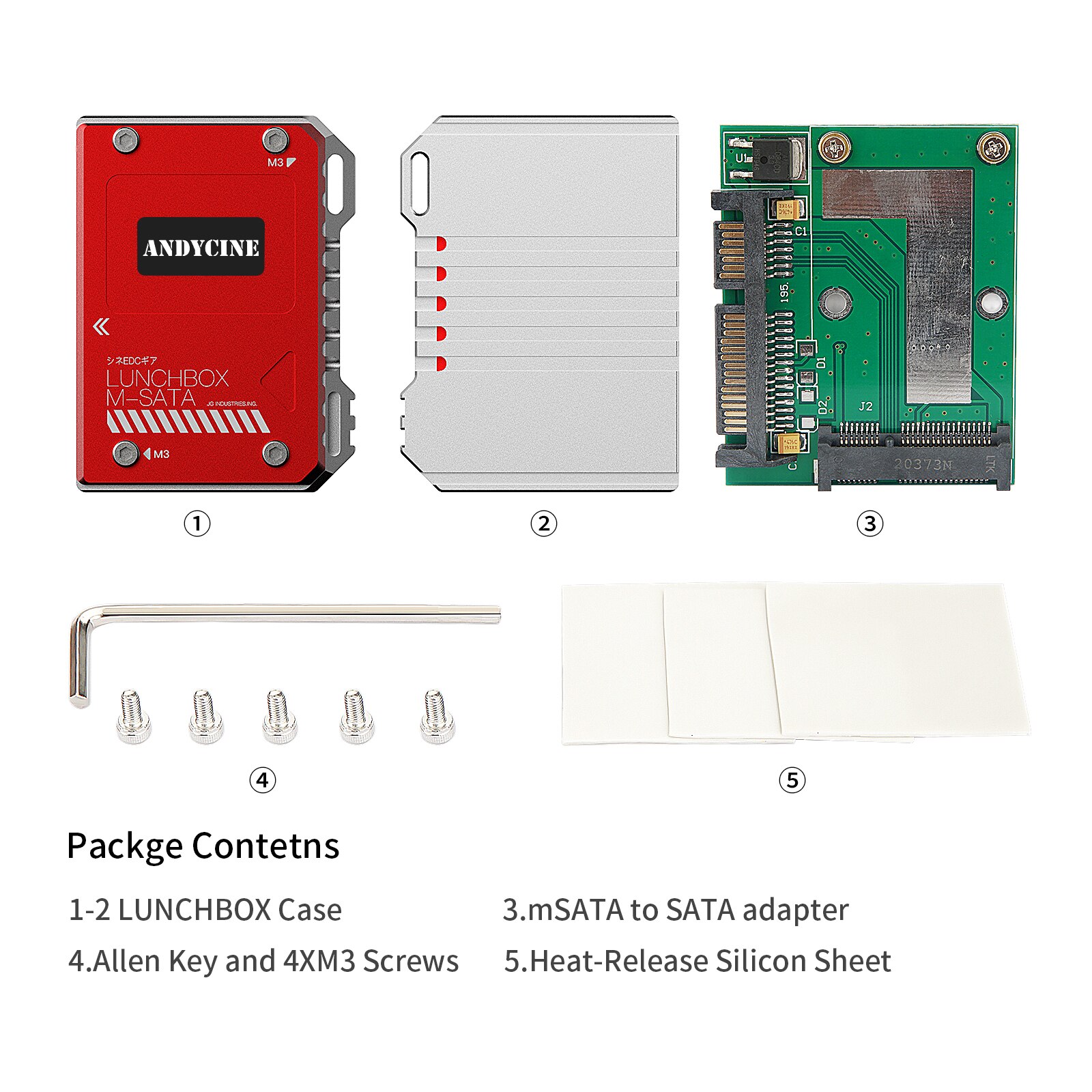 Andycine Lunchbox Warmteafvoer Harde Schijf Behuizing Box Msats Naar Sata Aluminium Voor Atomos Ninja V Ssd Case