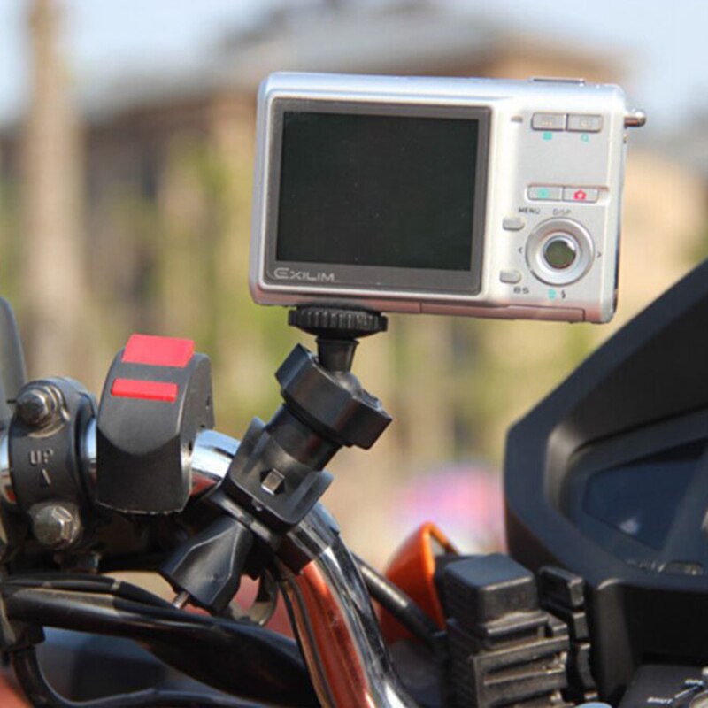 Cnc aluminiumslegering mini stativ mount udendørs sports kamera base adapter til alt 1/4 tommer skrue monopod tilbehør med motorcykel