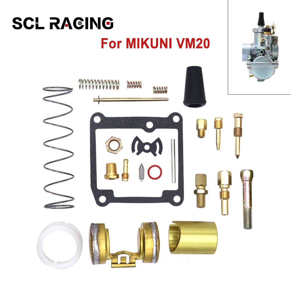 Scl racing motorcykel förgasare kol reparationssats med reservstrålar för mikuni  vm20