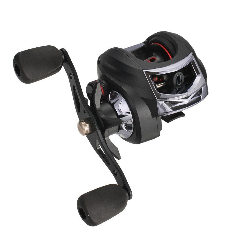 Nuevos carretes de pesca carretes de hilado a mano izquierdo o derecho bobina de rueda de agua accesorios de pesca cañas de Spinning para pesca Gu: Black / Mano izquierda