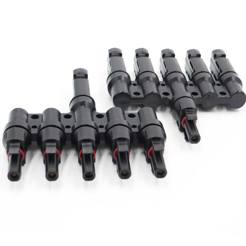 1 Paare x MC4 5 T Stecker männlich und weiblich, MC4 5 Zweig Solar- System Verbinden