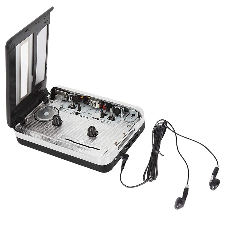 Cassette Te MP3 Converter, Digitale Bestanden Geschikt Voor Laptops En Macs Met Hoofdtelefoon, van Tape Om Mp3 (Zwart)