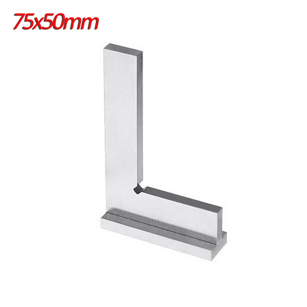 Machinist Square 90Degree Right Angle Engineer Tool Set with Seat Precision Ground Steel Hardened Angle Ruler 50x40/75x50/100x70