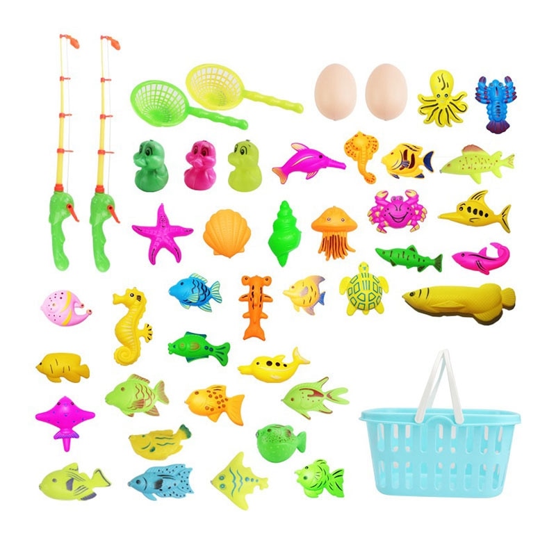 44Pcs Kids Magnetische Vissen Speelgoed Set Bad Speelgoed Bad Speelgoed, 3D Vissen Grappige Klassieke Speelgoed Voor Kinderen: Default Title