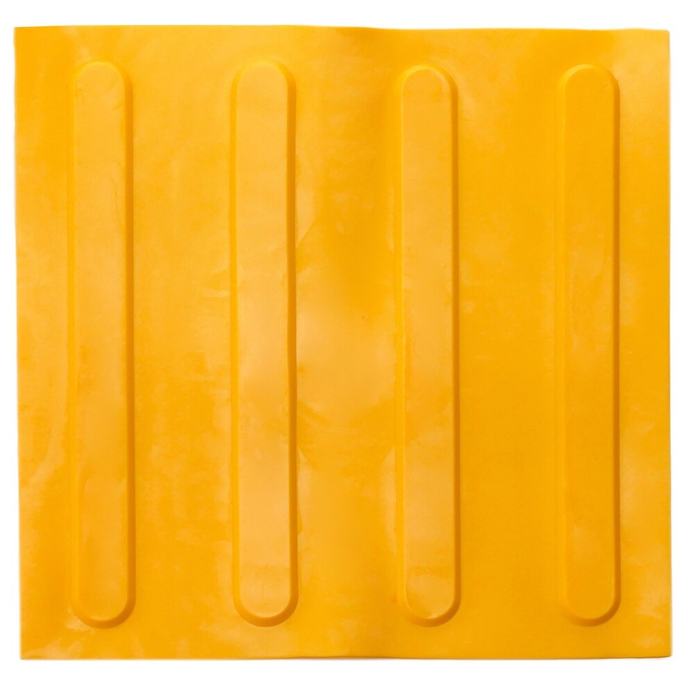 PrimeMatik - Baldosa podotáctil pavimento táctil de ciegos invidentes de 30x30cm con franjas amarillo 10-pack