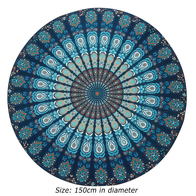 Strand Mat Ronde Chiffon Picknick Deken Waterdicht Outdoor Camping Tapijt Tafelkleed Cover Boho Sjaal Multifunctionele Decor Mat: Default Title
