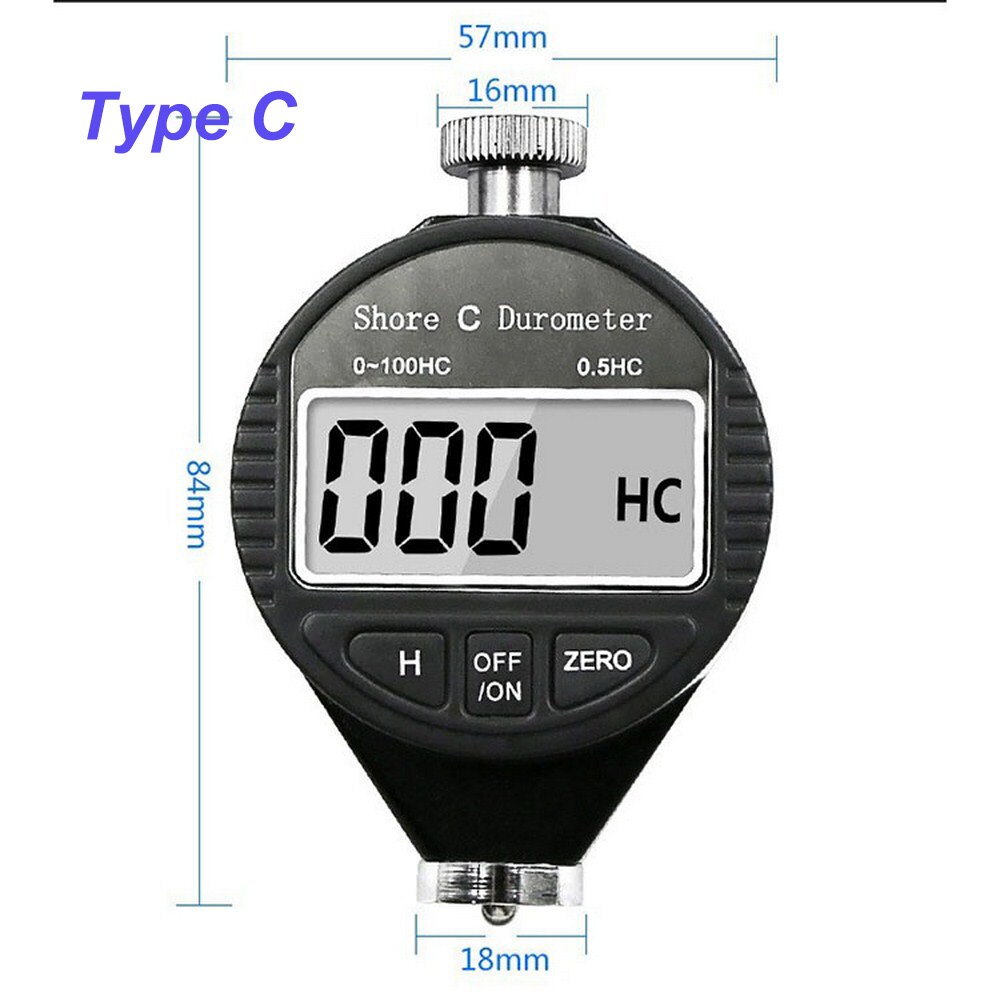 Digital Gauge Shore Hardness Durometer Digital Hardness Tester Hardness Meter Shore A/C/D for Plastic Leather Rubber Multi-resin