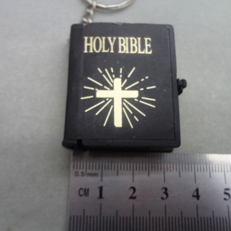 Mini porte-clé religieux chrétien Version anglaise, Mini livre porte-clé