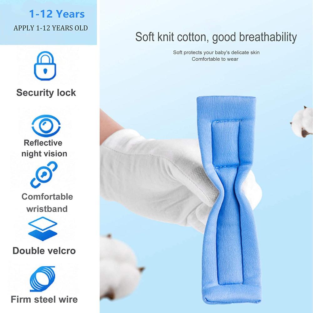 Anti Lost Wrist Link with Magnetic Induction Lock Toddler Wrist Leash for Kids Child Safety Harness Baby Proofing Wristband