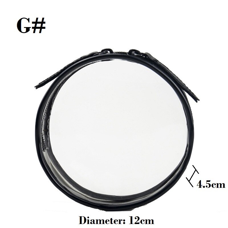 Sac cosmétique Transparent variétés tailles fille sacs de maquillage poche à glissière claire; grand, moyen, petit, Mini; cercle, carré,