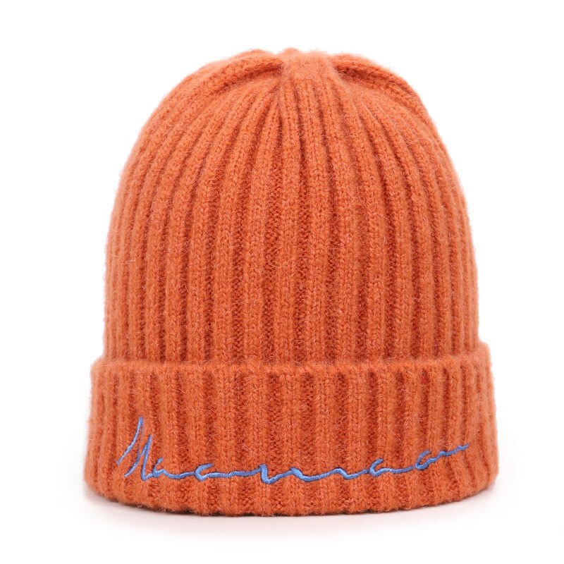 hiver Onesie bébé garçons filles chapeaux enfant laine côtes chapeau enfants Adorable doublure douce bonnet en tricot Snood Braga 2 3 4 5 6 8 ans: orange