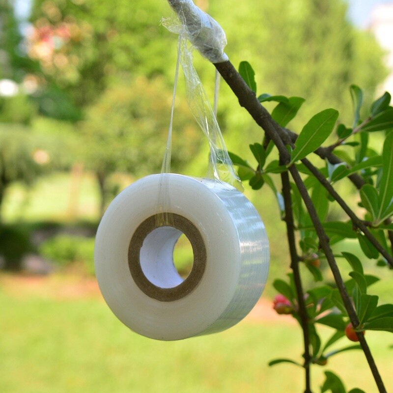 1 rollo de membrana para injertos, cinta de injerto autoadhesiva extensible, herramientas de reparación de plántulas de árboles frutales para jardín