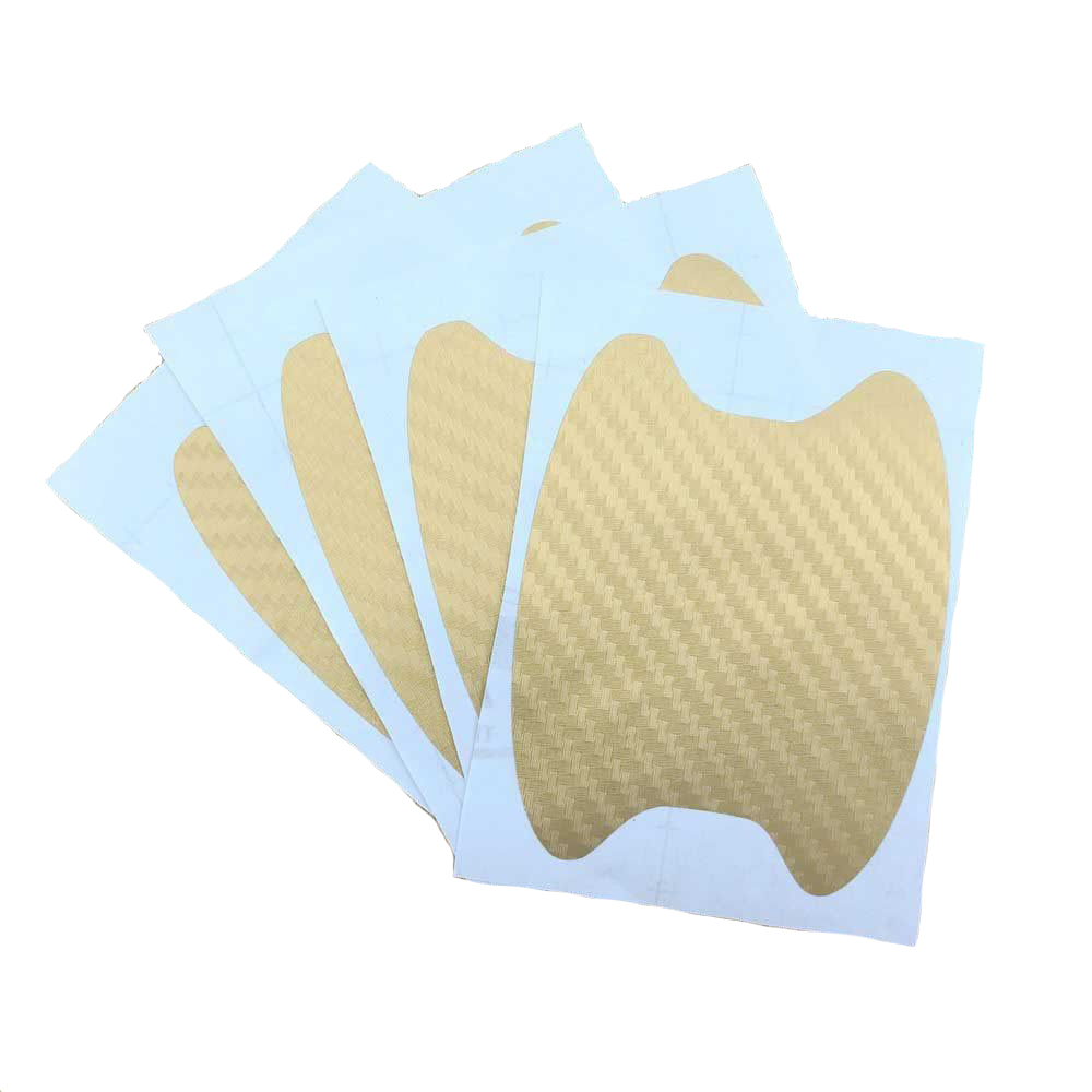 4 stk / parti universal bil dørhåndtag ridser bil ryster beskyttende vinyl protector film bilhåndtag beskyttende: Guld