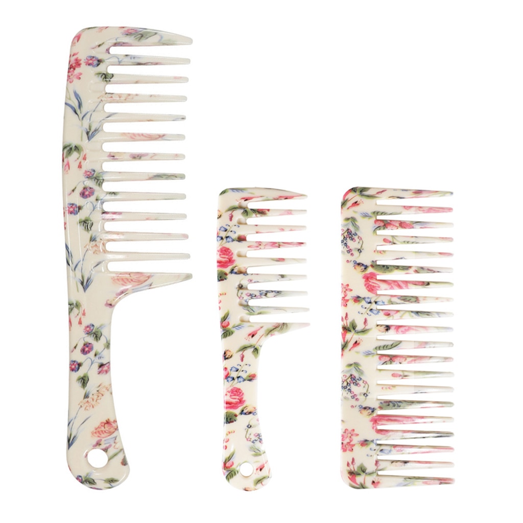 Plastic Detangling Scalp Massage Comb Wet Dry Shower Rake Comb Detangler Hair Combs