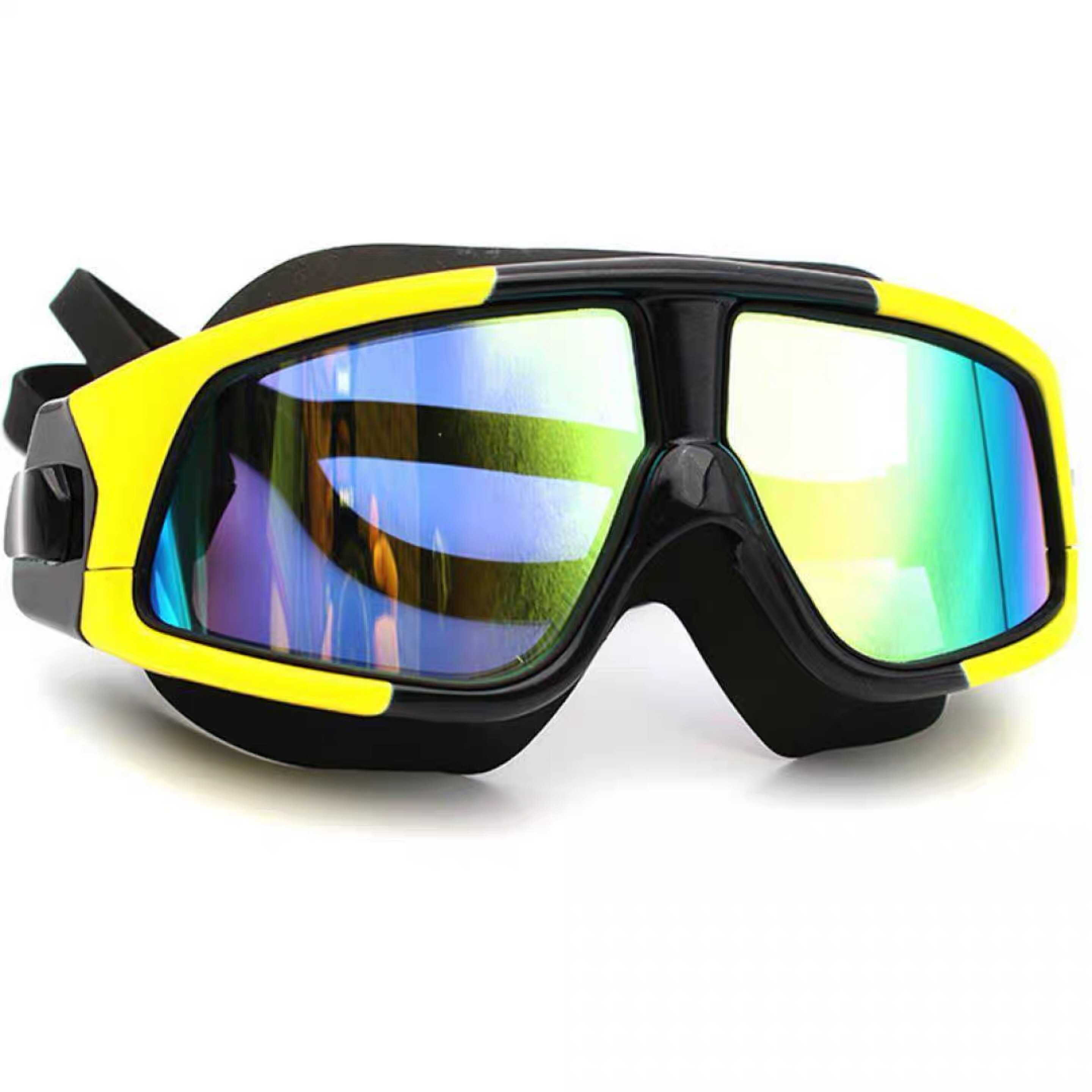 Gafas de natación Tyrier, gafas de natación deportivas profesionales con protección UV y revestimiento impermeable ajustable: Blanco