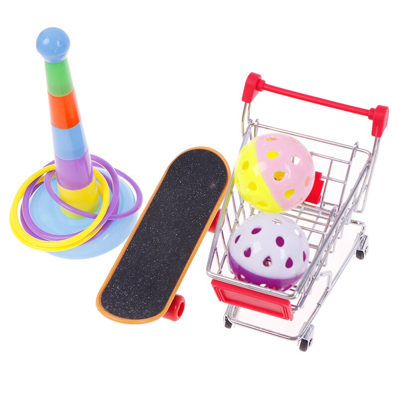 1 Set Parrot Playing Toy Set Gnaw Training Toy Set Interactive Parrot Appliance Set Funny Bird Activity Toy Set (Random Color)