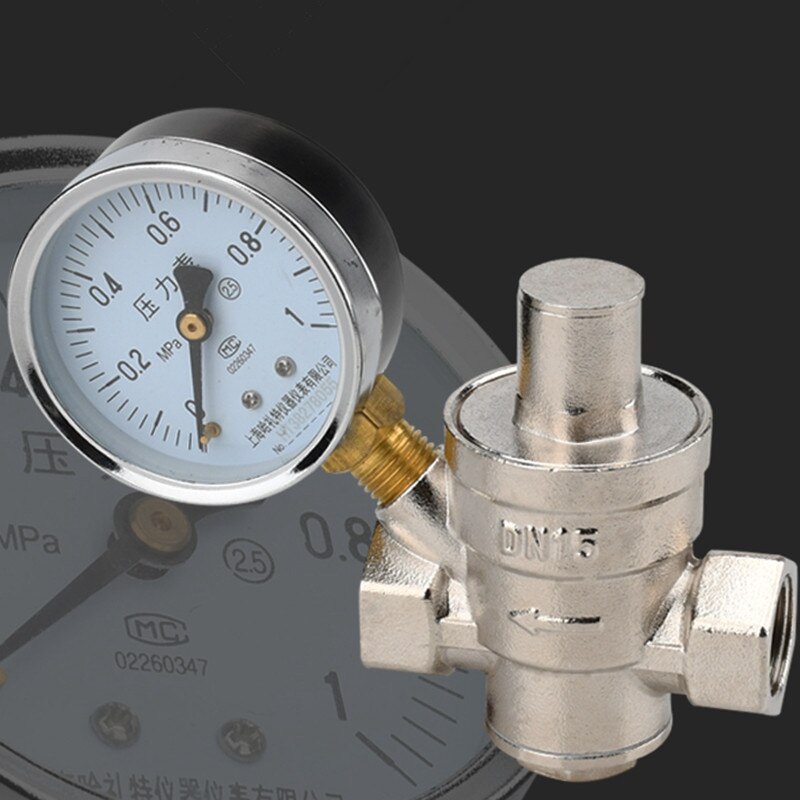 1pc Household Tap Water Pressure Reducing Valve Electronickelling 1/2" 3/4" 1" 1.2" Female Adjustable Heater Pressure Regulating