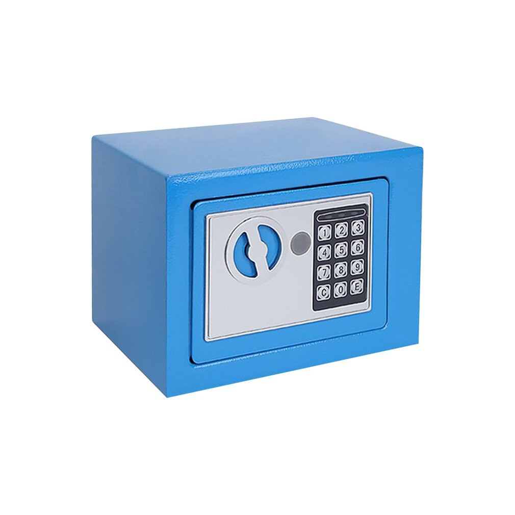 Household 17E Small Safe Mini Wall Safe Deposit Box Bedside Table Password With Lock Insurance Box: 17 do not vote blue