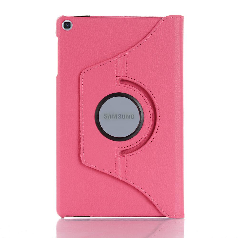 Nowy Coque dla Samsung Galaxy Tab A 8.0 2019 SM-T290 T295 T297 przypadku 360 obrót inteligentne etui z PU dla Samsung Tab A 8.0 T290 okładka: Rose