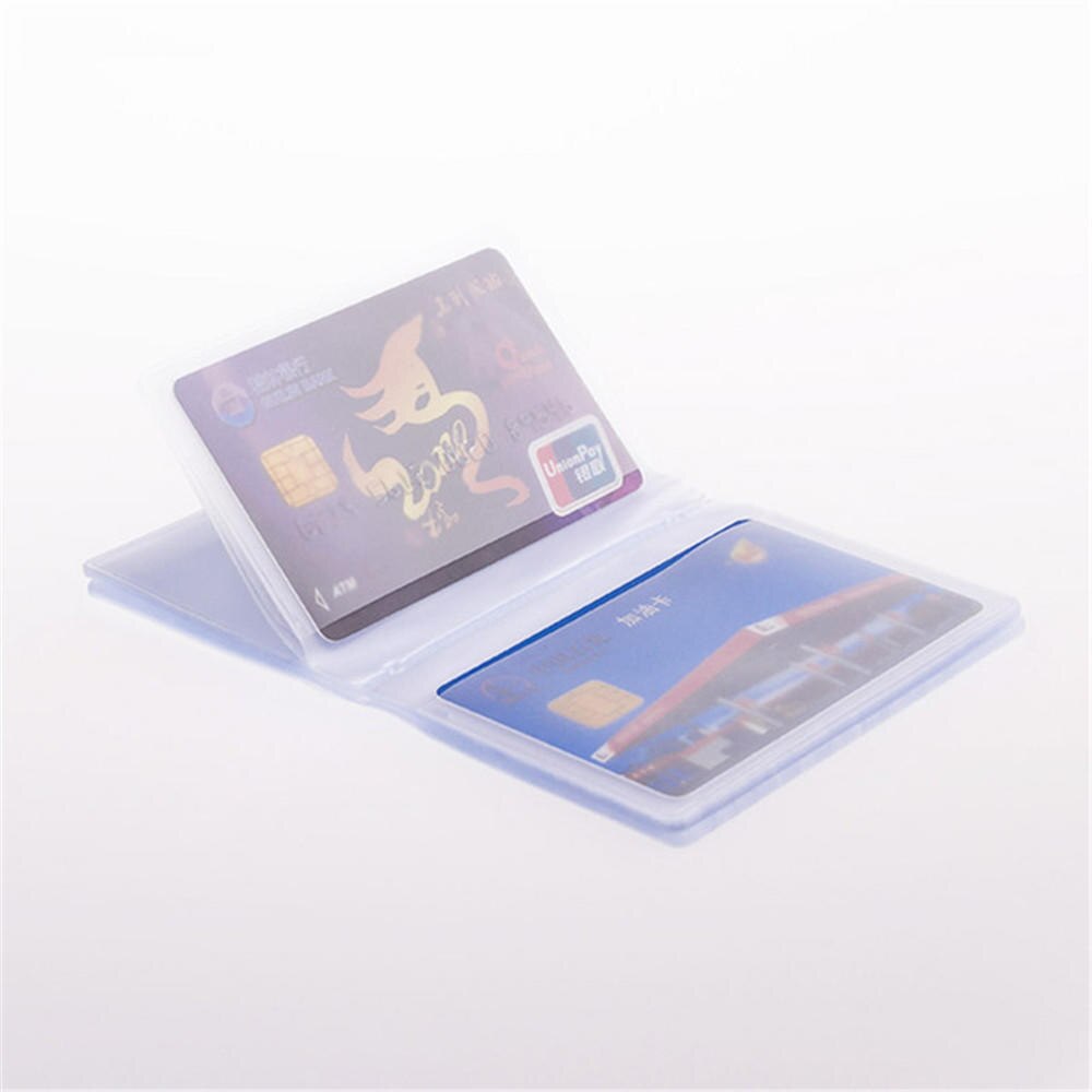 10Pcs PVC ID Card Holder Tire Protector Card Case Student Credit Card Protect Business Card Cover Transparent Protective Cover: TRANSPARENT2