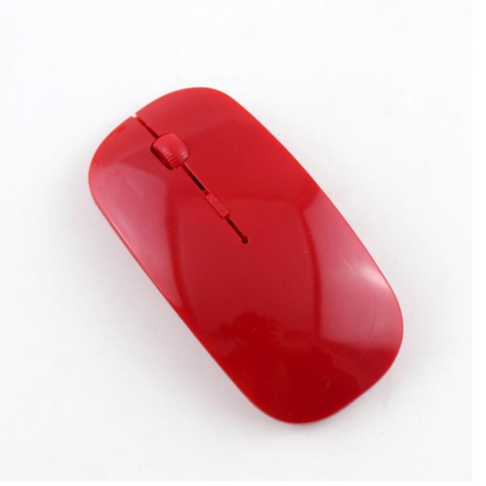 2.4Ghz Draadloze Muis Geluidloze Computer Bluetooth Muis Pc Mause Ergonomische Muis Usb Optische Muizen Voor Laptop Pc: Rood