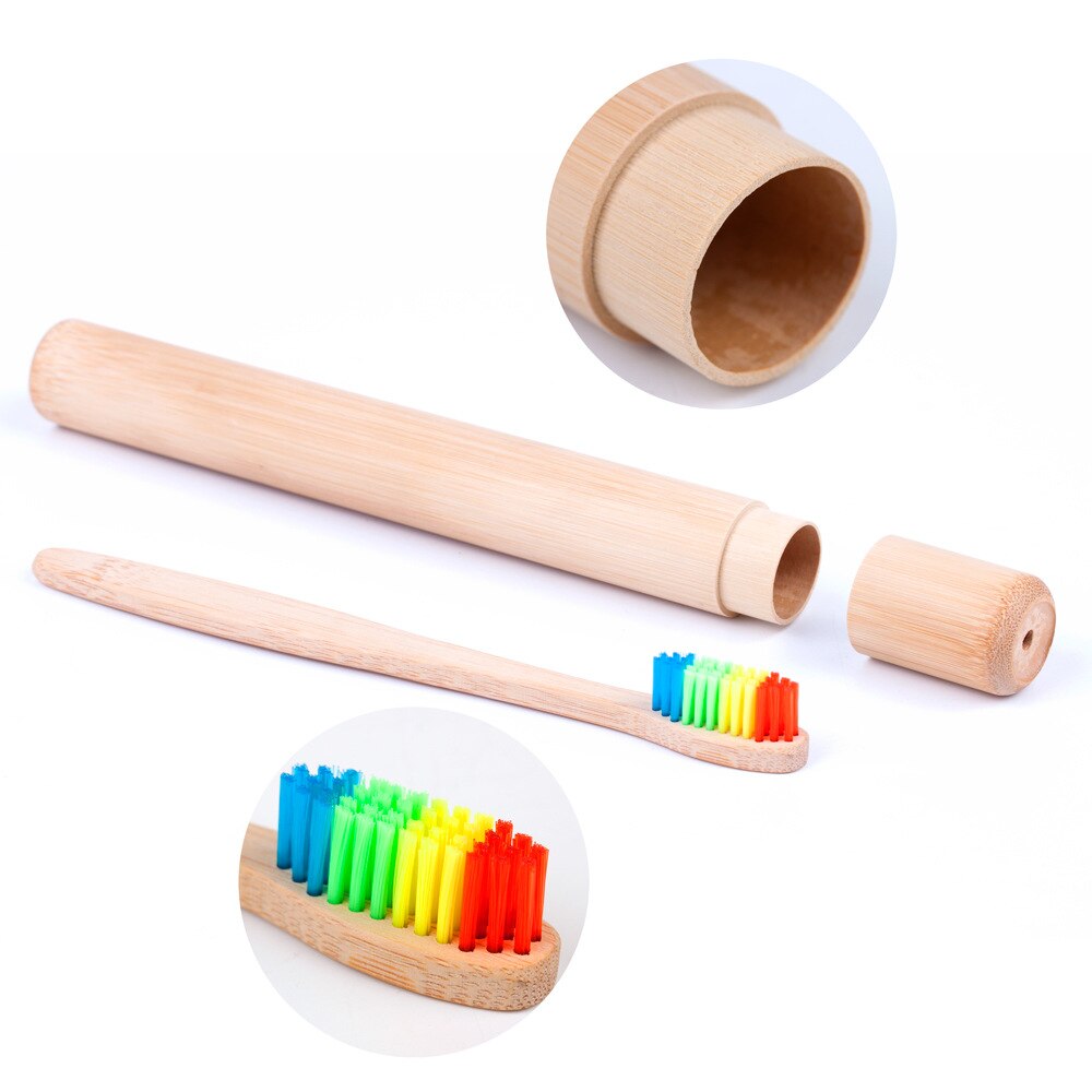1Pcs Natuurlijke Bamboe Buis Voor Tandenborstel Eco Vriendelijke Travel Case Hand Made 21Cm Bamboe Tandenborstel Buis Draagbare Reizen verpakking