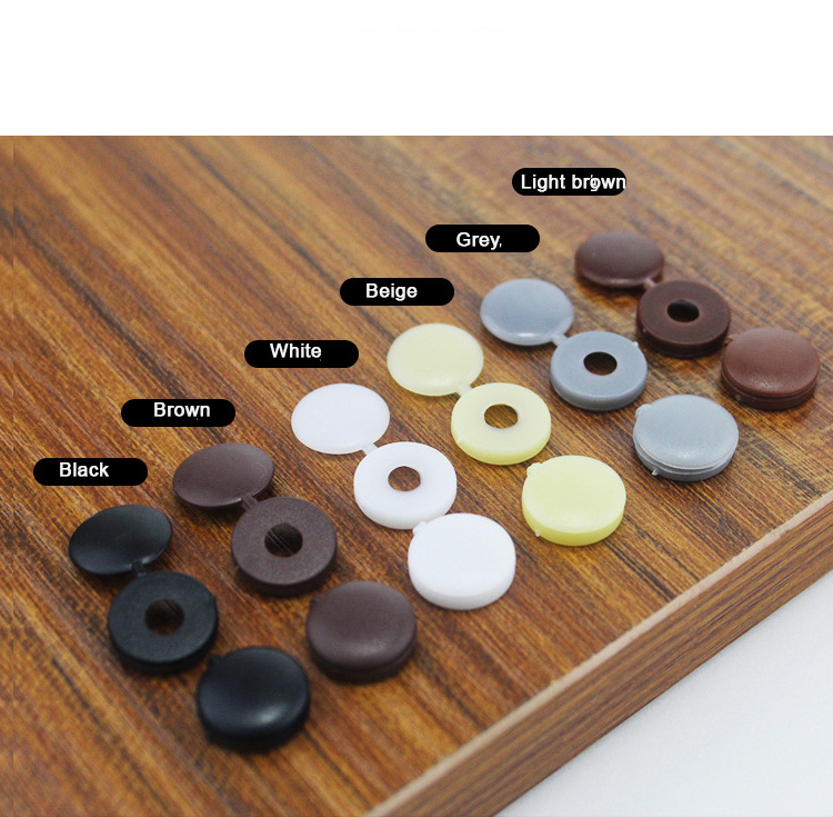 100Pcs Hinged Plastic Screw Cap Cover Fold Snap Protective Cap Button For Car Furniture Decorative Nuts Cover Bolts Hardware