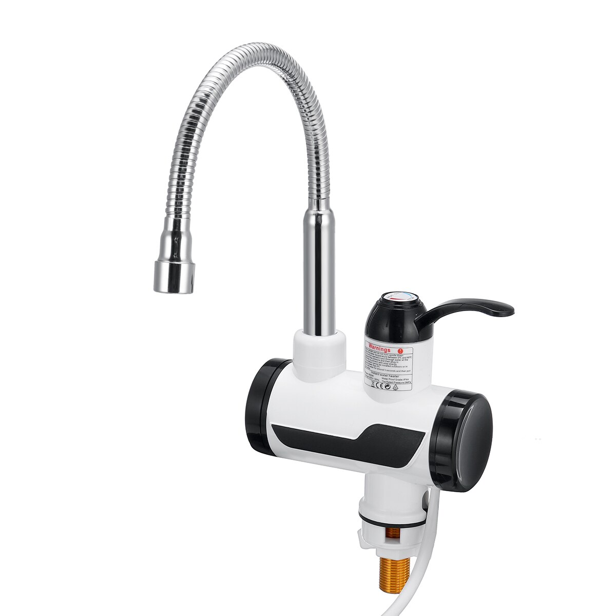 3000W 220V LED Electric Kitchen Water Heated Tap Water Faucet Cold Heating 360 Degree Rotatory Tankless Water Heated