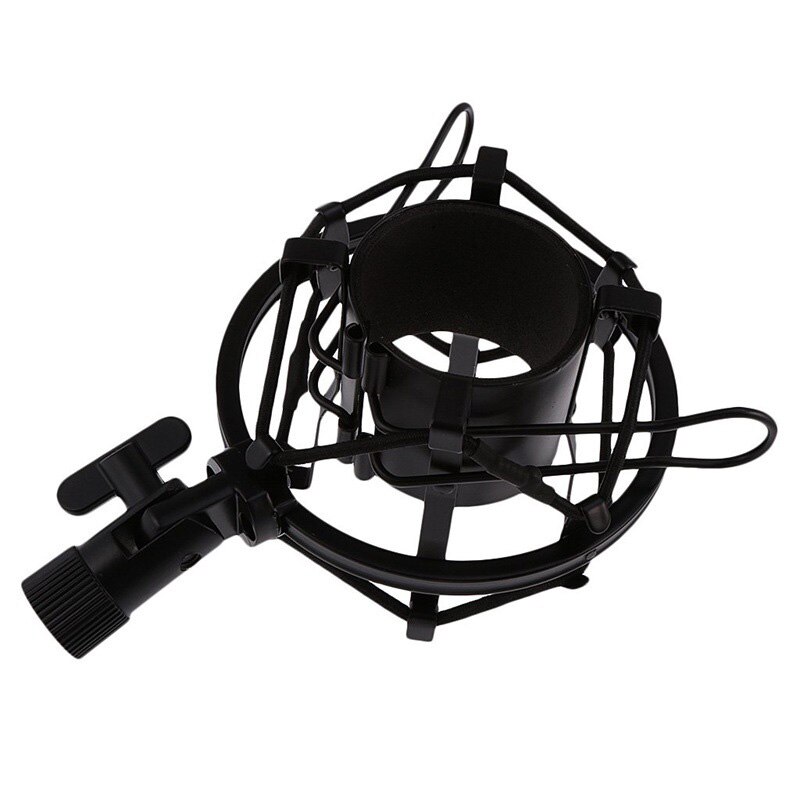 Microfoon Metalen Shock Mount Clip Shockproof Studio Suspension Mic Standhouder Shockmount Voor Broadcast Computer BM 700 800: Black