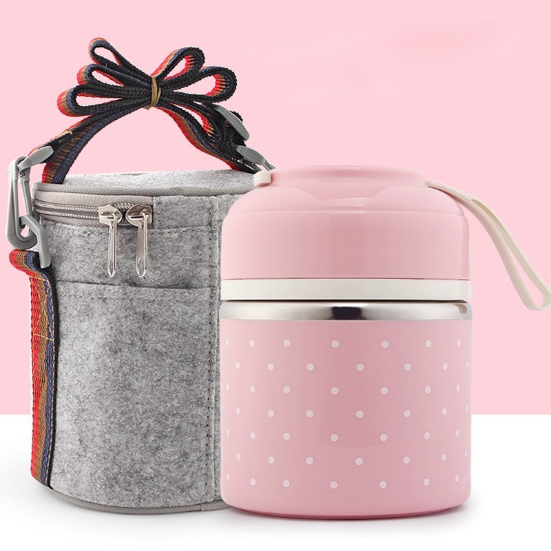 Leuke Japanse Thermische Lunchbox Lekvrije Rvs Bento Box Kids Draagbare Picknick School Voedsel Container Keuken Benodigdheden