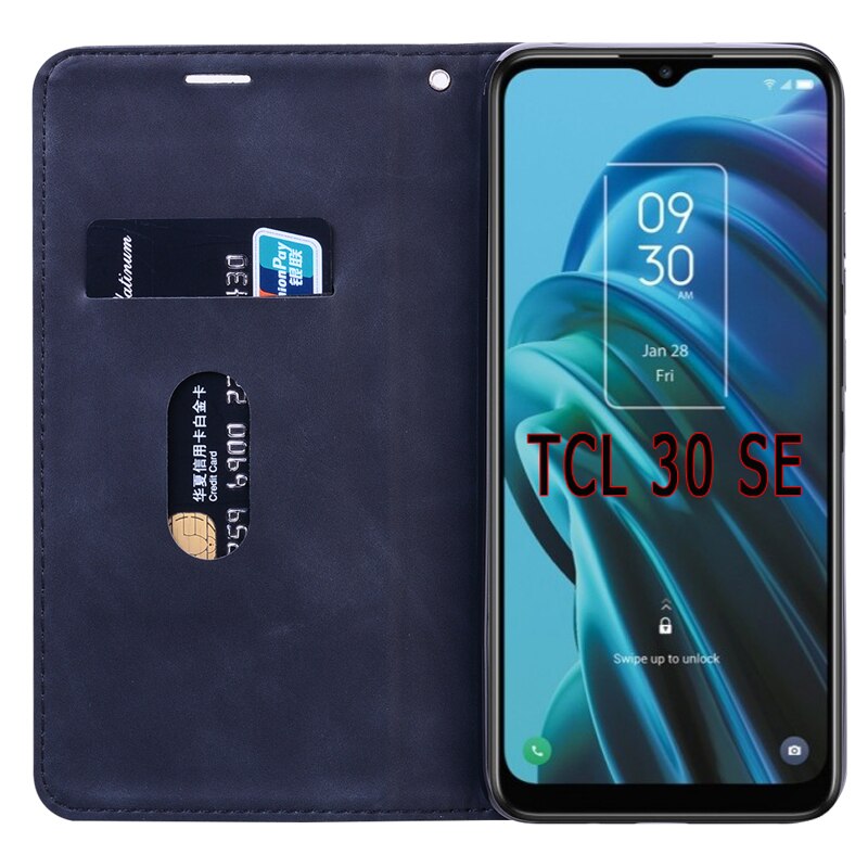 Voor Tcl 30 Se Case 6127I Flip Leather Wallet Magnetische Card Stand Telefoon Cover Hoesje Etui Boek Voor Tcl 6165H1 6165H 30SE Case Bag