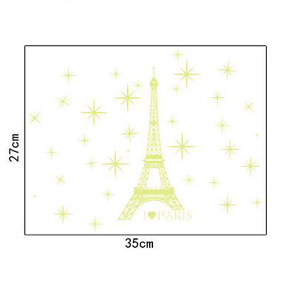 Wall-Sticker Eiffel Tower Luminous Decal A Set Kids Bedroom Fluorescent Glow In The Dark Stars Wall Stickers Stars Sticker #Y10