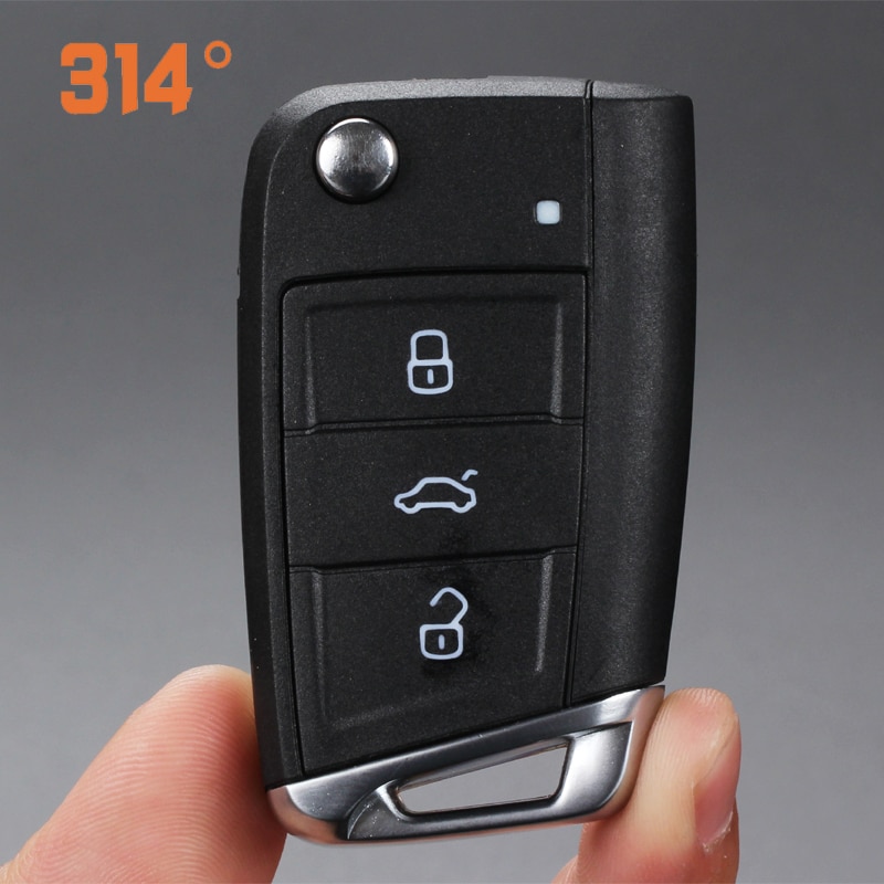 3 Button Black Car Remote Control Flip Folding Key Replacement Shell Suit For Volkswagen Lamando Golf Skoda Octavia Key Shell