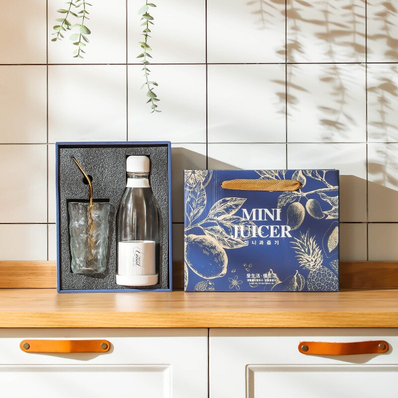 Electric Juice Cup Portable Wireless Accompanying Juicer Household Juice Machine Outdoor Fresh Fruit Juicings Machine Handheld: G0312-Premium Box