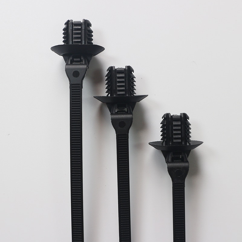 20 Pcs Nylon Black Car Auto Cable Strap Push Mount Wire Tie Retainer Clip Clamp cable ties