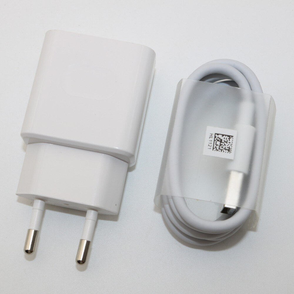 Huawei carregador rápido 9v2a qc 2.0, adaptador usb tipo-c para nova3 3i 4 honor 9 8x p7 p8 p9 p10 p20 lite mate 7 8 9: EU Charger Add Cable