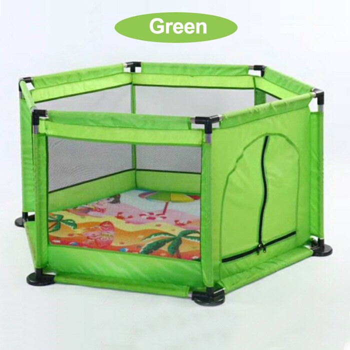 Baby Kinderbox Hek Vouwen Veiligheid Barrière Oceaan Bal Pit Kinderen Speeltuin Kinderen Spel Tent Onderdak Voor Zuigelingen Cadeau: Green black