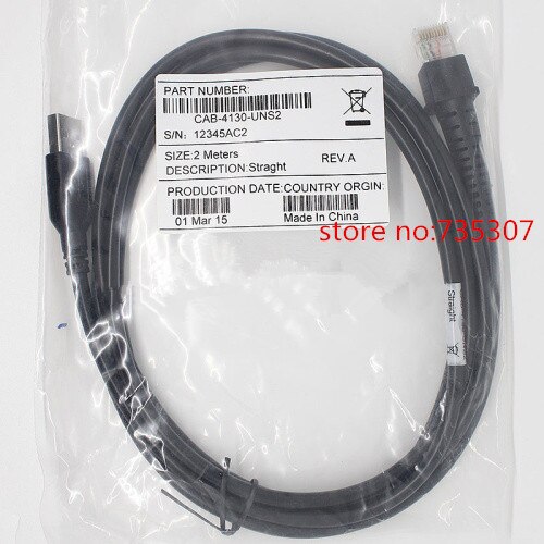 Brand CAB-4130-UNS2 2M Straight USB Cable For Datalogic D100 D130 GD4130 GD4400 QD2130 QD2430 Barcode Scanner Reader