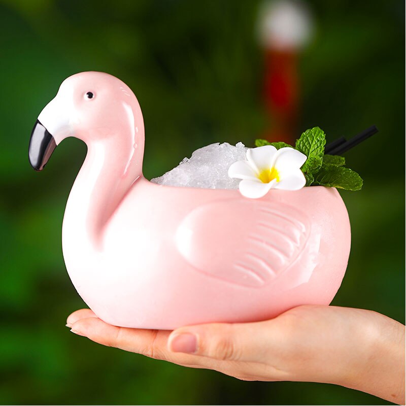 Nett rød flamingo kopp super brann cocktail glass flamme fugl personlighet vinglass keramisk kopp  lb122714