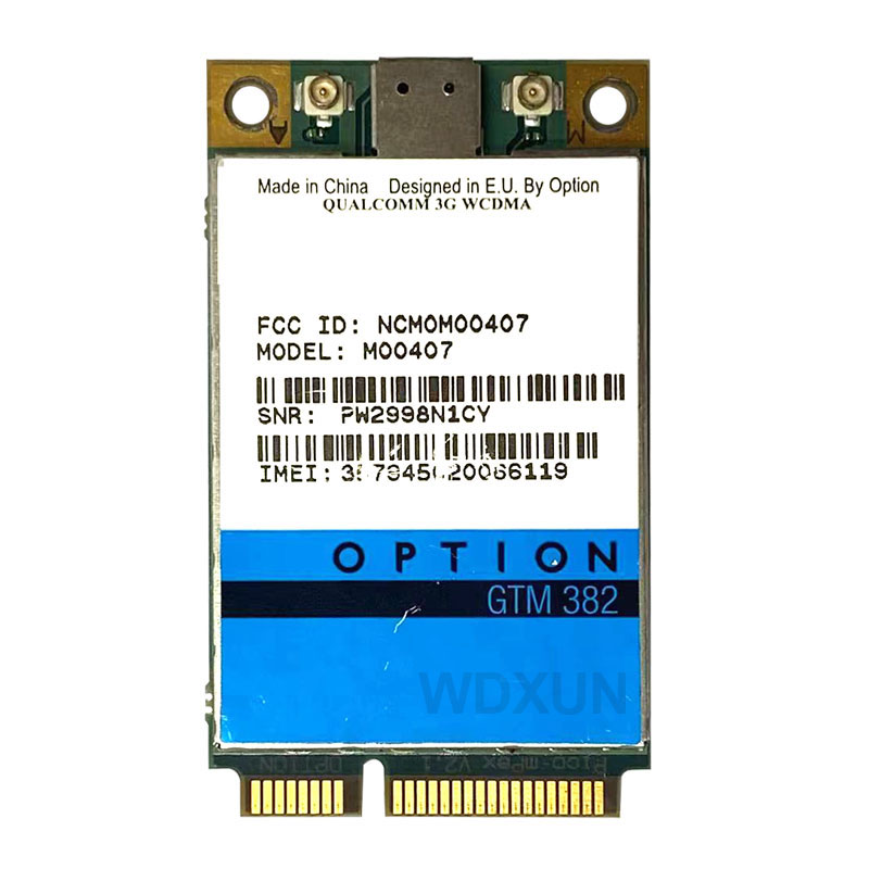 Draadloze Adapter Kaart Voor Unlocked Optie GTM382 Gtm 382 Pci-E 7.2Mbps Modem 3G Wwan Model MO0401 Hsupa Hsdpa