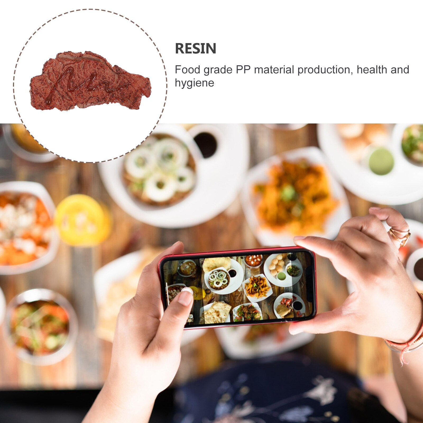 Simulation Steak Kid Playing Steak Grill Steak Model Food for Kids Home Shop Window