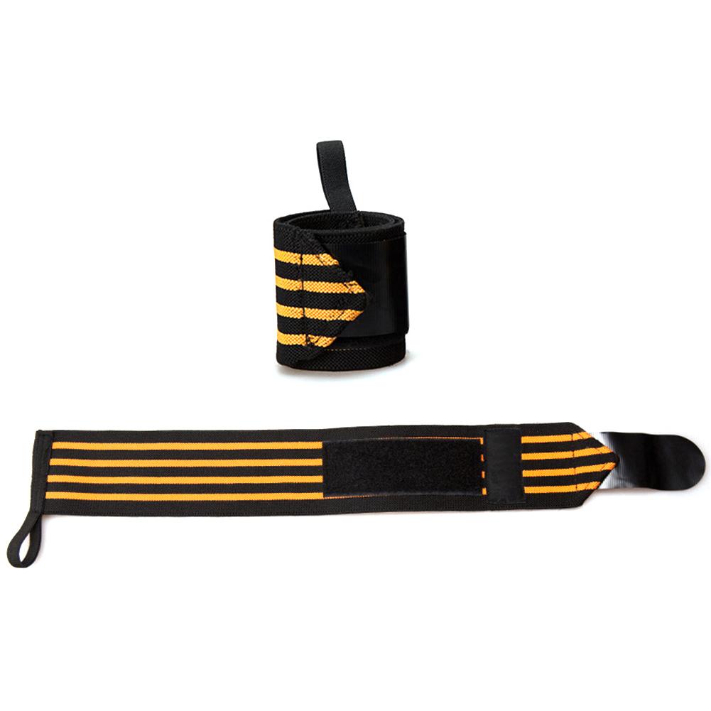 1pcs Fitness Wristband Wrist Support Weight Lifting Gym Training Wrist Brace Wrap Powerlefting Body Building Supplies: Black Orange