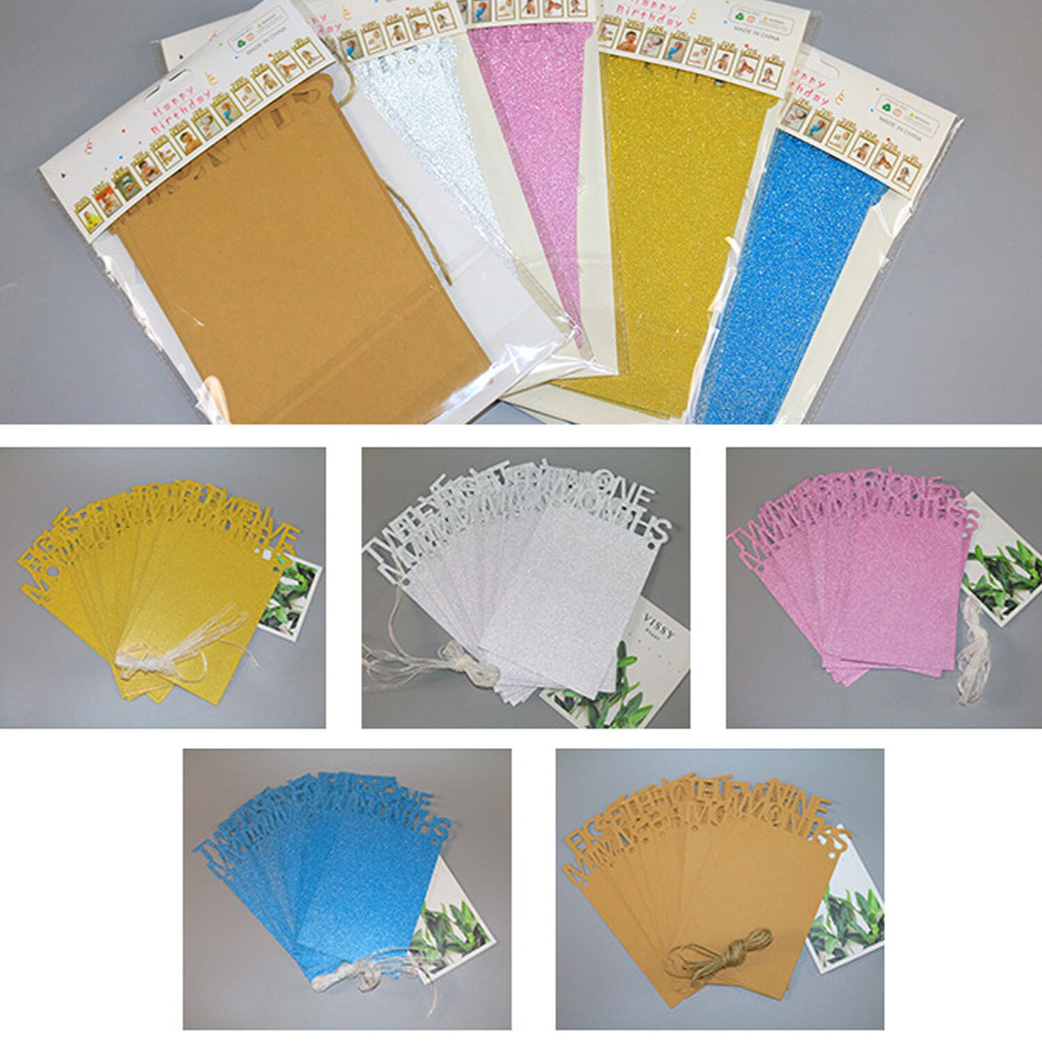 Eerste Verjaardag Decoratie 1 Tot 12 Maanden Maandelijkse Papier Foto Foto Bunting Garland Banner Voor 1 Jaar Oude Viering