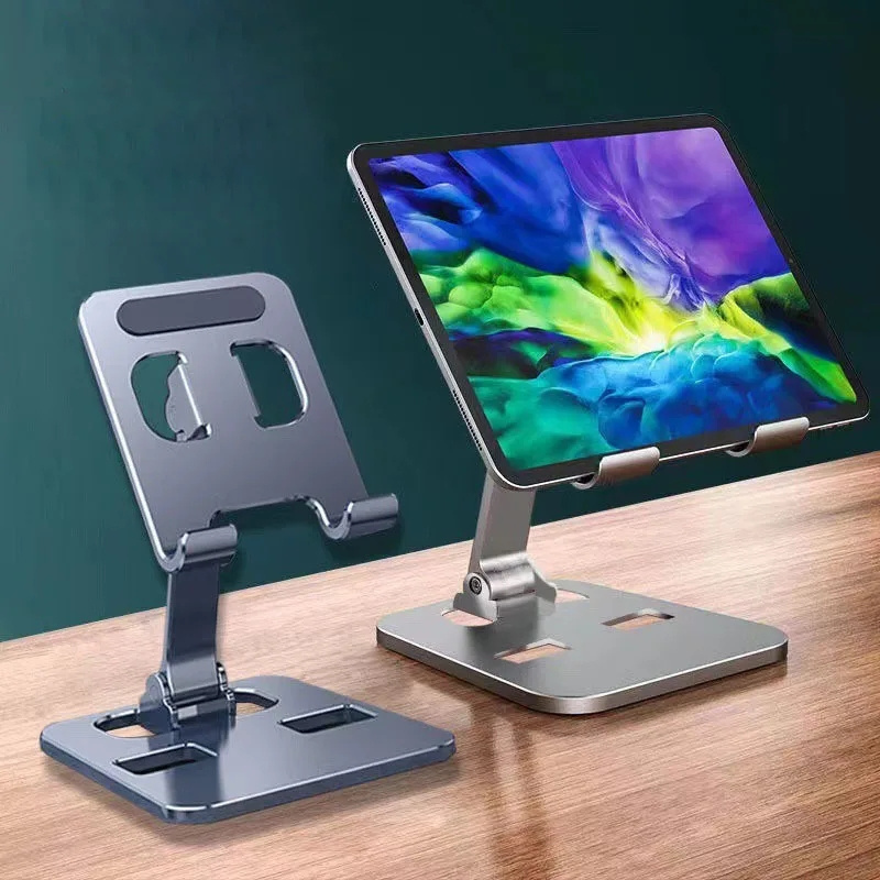 Uniwersalny przenośny uchwyt na tablet ze stopu aluminium do iPada Regulowany, elastyczny, składany, leniwy, stacjonarny stojak na telefon komórkowy na żywo