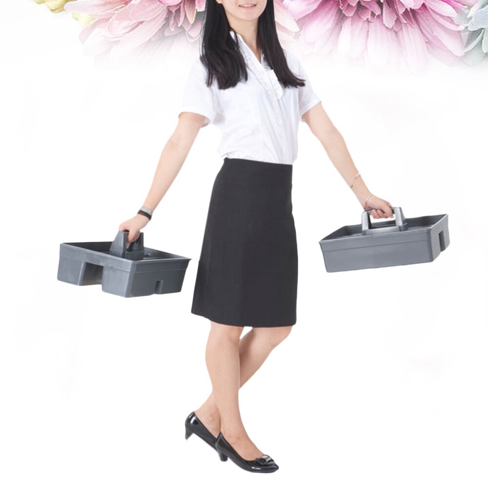 1Pc 3 Dividers Tool Caddy Plastic General Purpose Tool Caddy Cleaning Caddy Handy Caddy with Handle