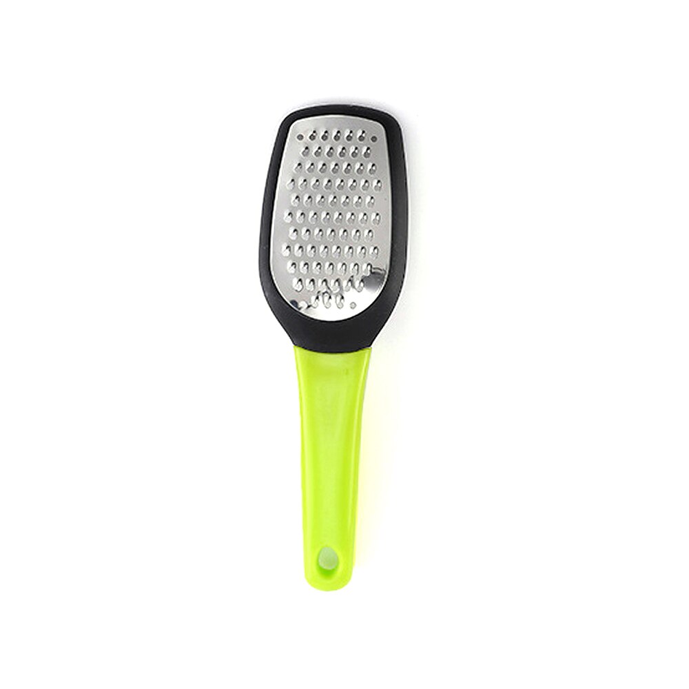 Rallador de queso Manual de acero inoxidable, multifuncional, para el hogar, mango largo, rallador de vegetales, herramientas de cocina: Green2