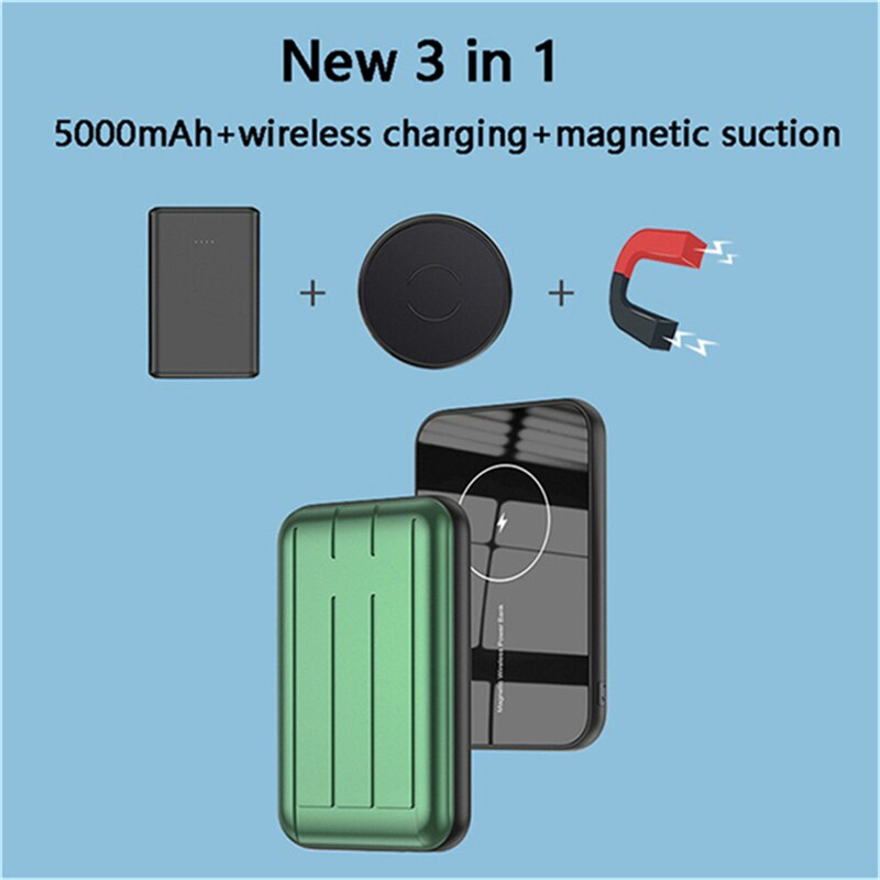Ładowarka magnetyczna 15W moc Bank dla Magsafe iphone 12 12zawodowiec Max 12 mini ultra-cienka bezprzewodowa ładowarka skarb dodatkowa bateria