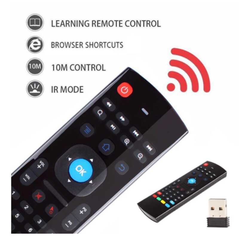 MX3 2.4G Air Mouse Smart Voice Remote Control RF Wireless Keyboard IR Learning Fly Mouse MX3 for Full HD H.265 Android